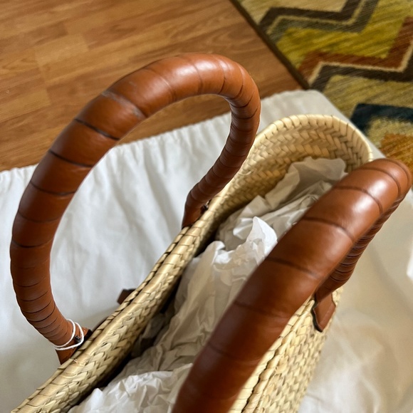 Chloe Marie Medium Raffia Basket Bag - Picture 8 of 8